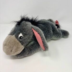 Disney Store Vintage Gray Laying 14” Eeyore Detachable Tail Winnie Pooh 90s Y2K